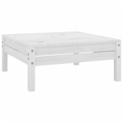 Salon de jardin 8 pcs Bois de pin massif Blanc 