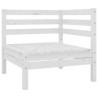 Salon de jardin 8 pcs Bois de pin massif Blanc 