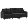 Ensemble de canapés 2 pcs avec coussins Noir Velours 