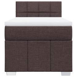 Sommier à lattes de lit avec matelas Marron foncé 90x190 cm 