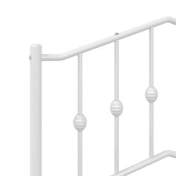 Tête de lit métal blanc 120 cm 