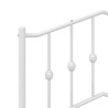 Tête de lit métal blanc 120 cm 