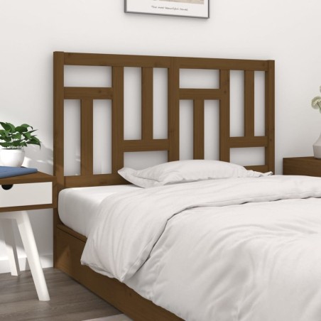 Tête de lit Marron miel 125,5x4x100 cm Bois massif de pin 