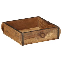 Plateau31x29x10 cm en bois massif récupéré 