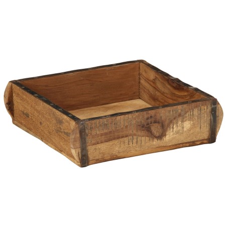 Plateau31x29x10 cm en bois massif récupéré 