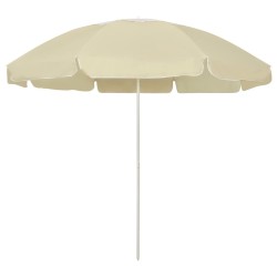Parasol de plage jaune sable 240 cm 