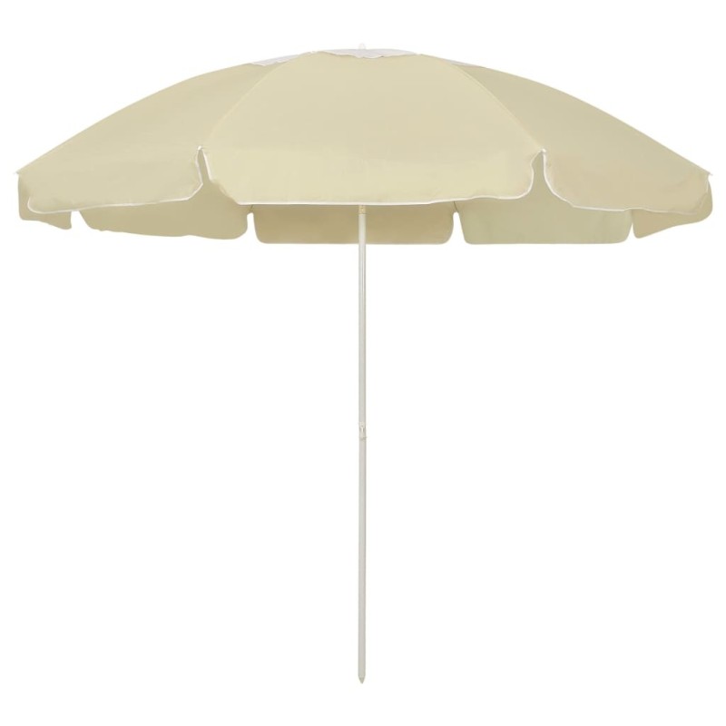 Parasol de plage jaune sable 240 cm 