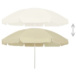 Parasol de plage jaune sable 240 cm 