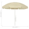 Parasol de plage jaune sable 240 cm 