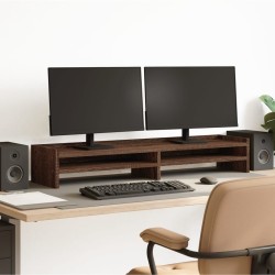 Support de moniteur chêne marron 100x24x16 cm bois d'ingénierie 