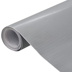 Films 4D de voiture 2 pcs Argenté 100x150 cm 