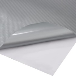 Films 4D de voiture 2 pcs Argenté 100x150 cm 