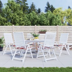 Coussins de chaise de jardin lot de 6 carreaux rouges 40x40x3cm 