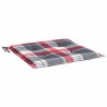 Coussins de chaise de jardin lot de 6 carreaux rouges 40x40x3cm 