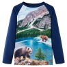 T-shirt enfants à manches longues bleu marine 140 