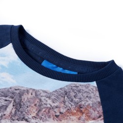 T-shirt enfants à manches longues bleu marine 140 