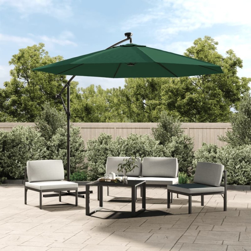 Tissu de remplacement pour parasol déporté Vert 350 cm Tissu de remplacement pour parasol déporté Vert 350 cm