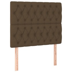Sommier à lattes de lit avec matelas Marron foncé 100x200 cm 