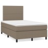 Sommier à lattes de lit avec matelas Taupe 120x200 cm Tissu 