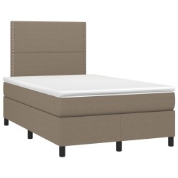 Sommier à lattes de lit avec matelas Taupe 120x200 cm Tissu 