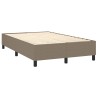 Sommier à lattes de lit avec matelas Taupe 120x200 cm Tissu 