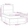 Sommier à lattes de lit avec matelas Taupe 120x200 cm Tissu 
