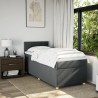 Sommier à lattes de lit avec matelas Gris foncé 100x200cm Tissu 