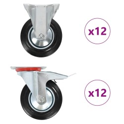 24 pcs Roulettes 160 mm 