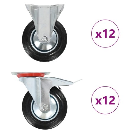 24 pcs Roulettes 160 mm 