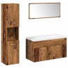Ensemble de meubles salle de bain 5 pcs bois d'ingénierie 