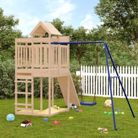Aire de jeux d'extérieur bois de pin massif 