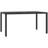Ensemble à manger de jardin coussins 5pcs Noir Résine tressée 