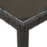 Ensemble à manger de jardin coussins 5pcs Noir Résine tressée 