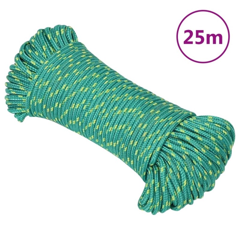 Corde de bateau Vert 3 mm 25 m Polypropylène 