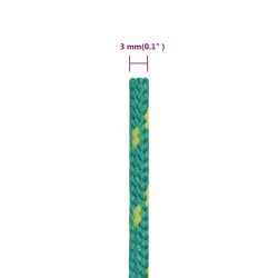 Corde de bateau Vert 3 mm 25 m Polypropylène 