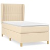 Sommier à lattes de lit avec matelas Crème 100x200 cm Tissu 