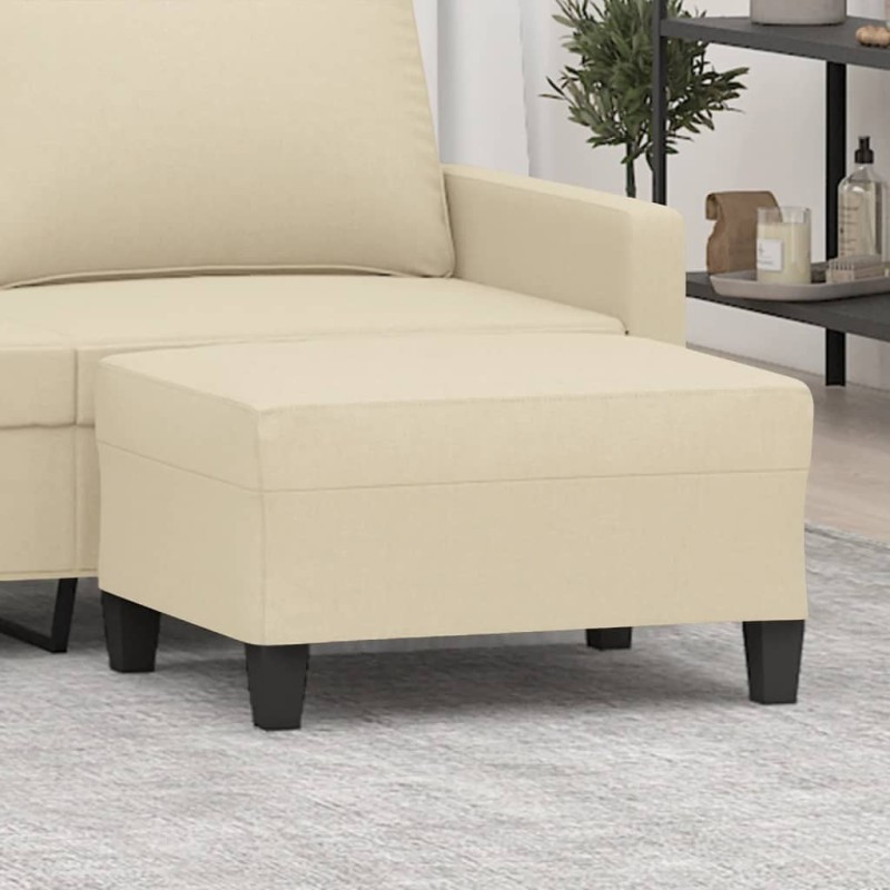 Repose-pied Crème 70x55x41 cm Tissu Repose-pied Crème 70x55x41 cm Tissu