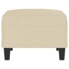 Repose-pied Crème 70x55x41 cm Tissu 