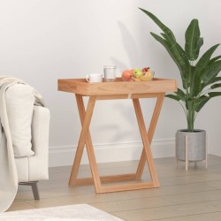 Table à plateau pliante 52x36x56,5 cm Bois massif de noyer 