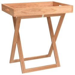 Table à plateau pliante 52x36x56,5 cm Bois massif de noyer 