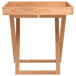 Table à plateau pliante 52x36x56,5 cm Bois massif de noyer 