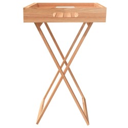 Table à plateau pliante 52x36x56,5 cm Bois massif de noyer 