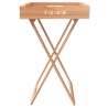 Table à plateau pliante 52x36x56,5 cm Bois massif de noyer 