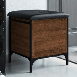 Banc de rangement chêne marron 42x42x45 cm bois d'ingénierie 