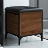 Banc de rangement chêne marron 42x42x45 cm bois d'ingénierie 