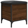 Banc de rangement chêne marron 42x42x45 cm bois d'ingénierie 