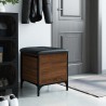 Banc de rangement chêne marron 42x42x45 cm bois d'ingénierie 