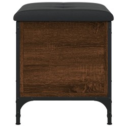 Banc de rangement chêne marron 42x42x45 cm bois d'ingénierie 