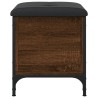 Banc de rangement chêne marron 42x42x45 cm bois d'ingénierie 