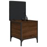 Banc de rangement chêne marron 42x42x45 cm bois d'ingénierie 